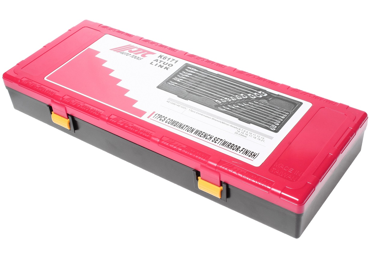Набор ключей комбинированных с зеркальной полировкой 6-23мм (в кейсе) 17шт JTC-K6171 