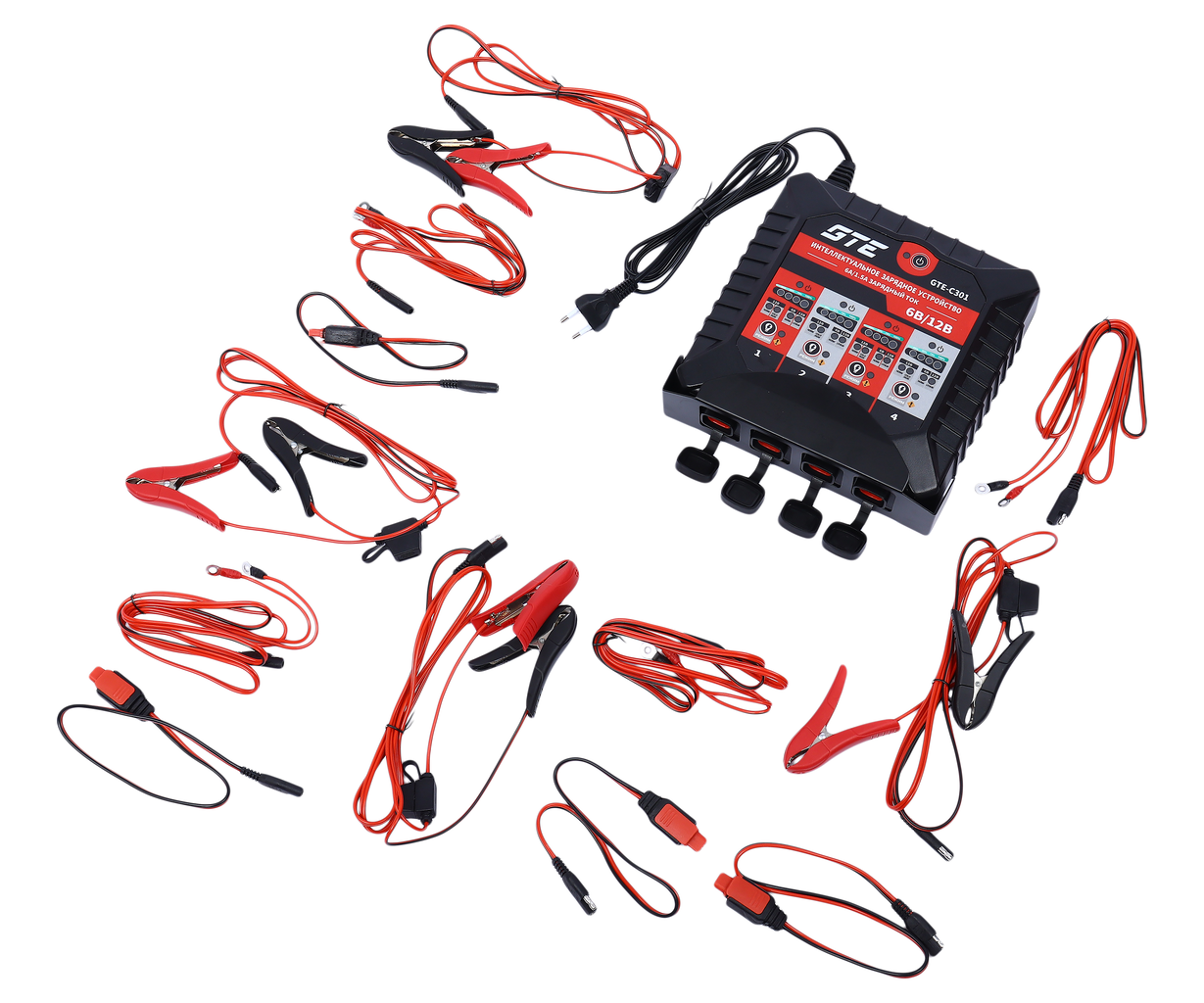 GTE-C301 Устройство зарядное 6-12V 1.5А 60Ач